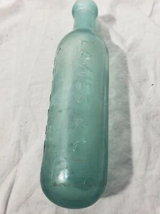 Rare Lawe's & Co. Belfast Ginger Ale Torpedo bottle blue very old - Picture 1 of 9