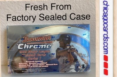 1999 Bowman Chrome Baseball Series 1 HOBBY Box 24pk/4cd From Factory Sealed Case - Image 1 of 4