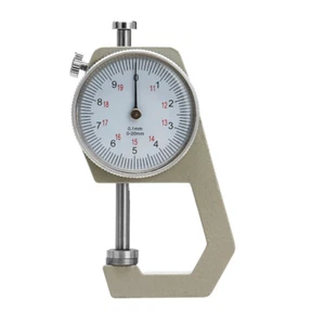 Round Dial Thickness Gauge Range 20mm Accuracy 0.1mm Metal Paper Leather Craft T - Picture 1 of 12