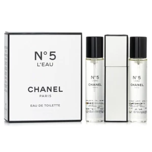 **SEALED CHANEL NO 5 L’EAU EAU DE TOILETTE TWIST & SPRAY PERFUME PURSE X3 20ML** - Picture 1 of 2