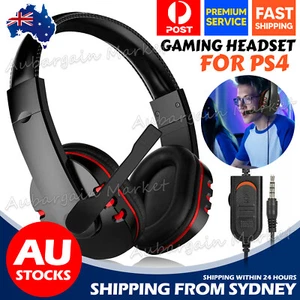 3.5mm Gaming Headset Headphone with Microphone for PC Laptop Sony PS4 Xbox One - Picture 1 of 9