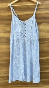 Torrid Blue Floral Lace up Sun dress Size 3 - Picture 1 of 10