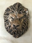 Lion Head Bust Hanging Wall Mount Home Decor Statue Figurine 11.5” tall Bronze