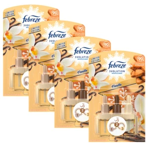 4x Febreze 3Volution Nachfüllflakon pour Prises de Parfum Vanille Edition 20ml - Foto 1 di 1