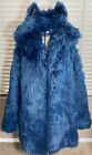 Authentic SpiritHoods Water Wolf Blue Faux Fur Coat with Ears Unisex - Large