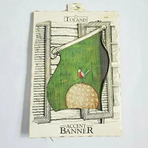 Toland accent banner flag, 23" x 35", "Birdie" golf design, made in USA - Picture 1 of 5