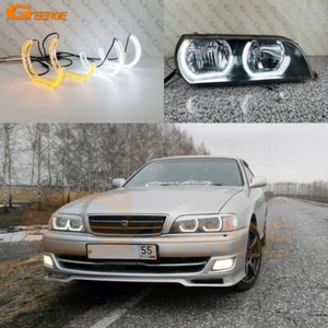 For Toyota Chaser JZX100 Crystal DTM M4 Style Led Angel Eyes Kit Halo Rings - Picture 1 of 16