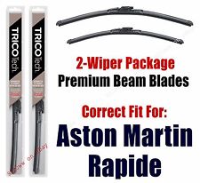 Wipers 2-Pack Premium Beam Wiper Blades fit 2012+ Aston Martin Rapide 19260/200
