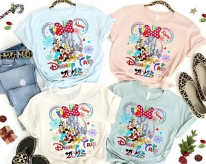 Personalized Disney Family Trip 2025 Mickey&Friends Unisex Adult Kid Tee 660974 - Picture 1 of 10