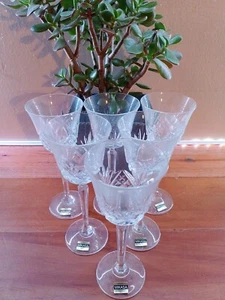 Vintage Set of 6 Mikasa Crystal Larchmont 108 Full Cordial Glass West Germany - Picture 1 of 15