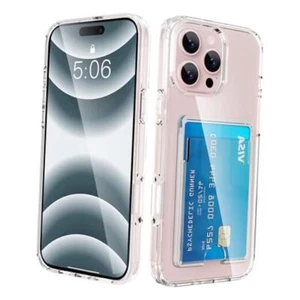 Clear Phone Case Compatible with Case with Card Holder, Slim iPhone 16 Pro - Zdjęcie 1 z 7