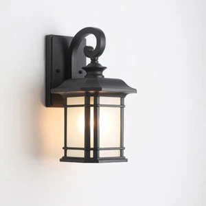 Garden Wall Light Black Outdoor Walkway light Porch Wall Lantern Garden Lights - Picture 1 of 9