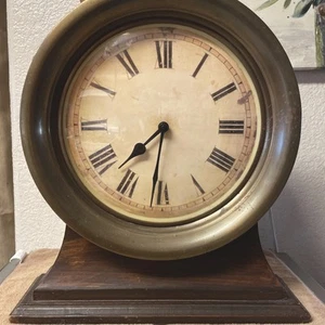 Große Vintage Schiffe Messing Nachbau Maschinenraum Manteluhr - Bild 1 von 12