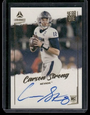 2022 Panini Luminance Year One Signatures RPS Carson Strong Rookie Auto Nevada - Image 1 of 2