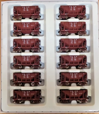 WALTHERS 932-40502 GOLD MICHIGAN ORE CARS 12PK LAKE SUPERIOR & ISHPEMING LS&I HO - Image 1 of 3