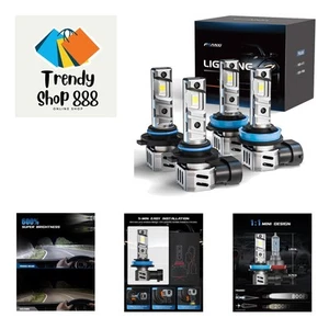 Ultra-Bright 120W Fog Light Bulbs 6000K Cool White - Pack of 4, Plug and Play - Picture 1 of 9