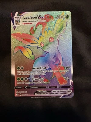 Leafeon VMAX (Secret) 204/203 SWSH07: Evolving Skies Holo miscut!! - Image 1 of 2