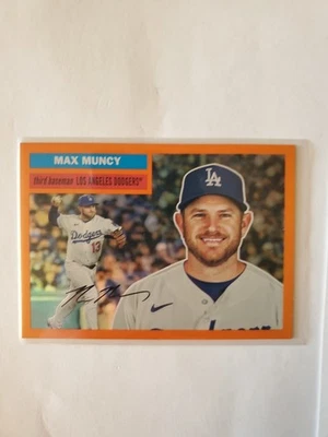 2023 Topps Archives Max Muncy Orange Refractor 4/15 - Image 1 of 4
