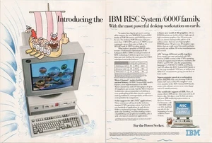 IBM RISC System 6000 Vintage Stampa 2 Pagine Ad1990 Computer Workstation - Foto 1 di 1