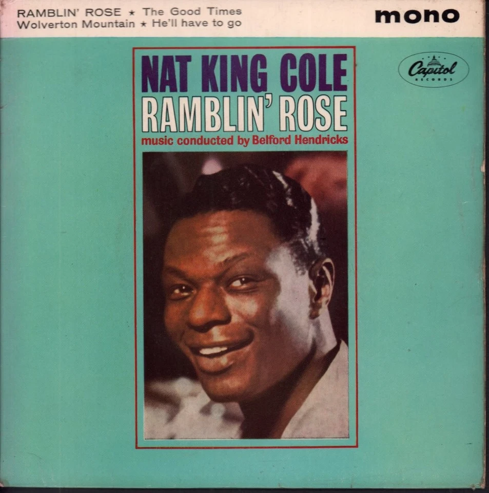Nat King Cole Ramblin' Rose 7" vinyl UK Capitol 1962 mono ep 4 prong label - Image 1 of 3
