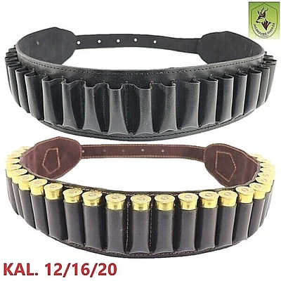 IHTASHAM Leder Patronengürtel JRS 25xSchrotpatronen Kal. 12/16/20; Cartridges Belt