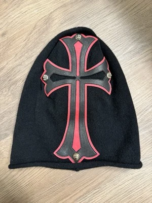 Chrome Hearts Red Cemetery Cross Mask / Cashmere beanie Hat 100% Authentic - Image 1 of 4