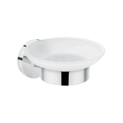 Hansgrohe Logis Universal Bathroom Soap Dish Chrome Glass Wall Mounted Modern