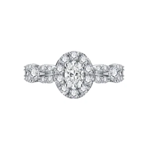 2ct VVS1 D Excellent 18K Yellow Gold Lab Created Oval Ring Diamond Test Pass - Picture 1 of 4