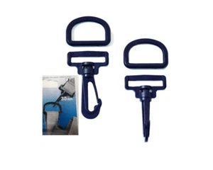 Paar Karabiner Gurt 30mm Kunststoff schwarz - Bild 1 von 5