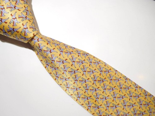 HERMÈS Cravatta uomo Hermes France vera seta cravatta abito classico lusso multicolore W531