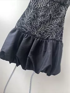 Sue Wong Dress Soutache Lace Cocktail Party bubble dress silk 8 Vintage VTG - Picture 1 of 12