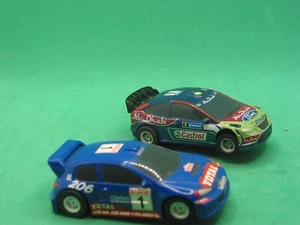 Scalextric Micro Maßstab 1:64 Paar Set Rallye Autos TOP ohne OVP - Bild 1 von 4