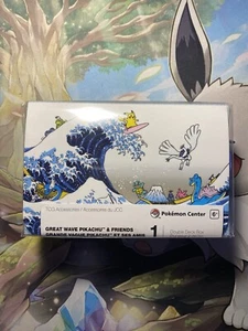 POKÉMON CENTER GREAT WAVE PIKACHU DOUBLE DECK BOX RARE NEW - Picture 1 of 3