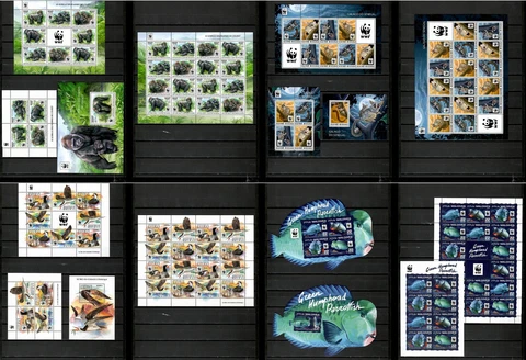 Protected animals WWF Collection [3] 30 sheets 2015-2016 MNH Mi.CV697€ #CNA110 Cover