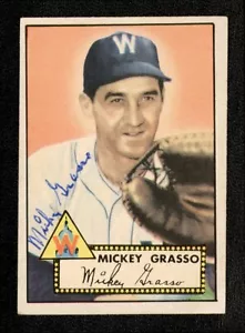1952 Mickey Graso Topps #90 autografiado sede firmado colección de un solo dueño desvanecido - Imagen 1 de 2
