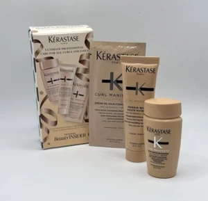 Kerastase Curl Manifesto Haircare Set, Shampoo Mask Leave-In Cream Curls & Coils - Picture 1 of 5