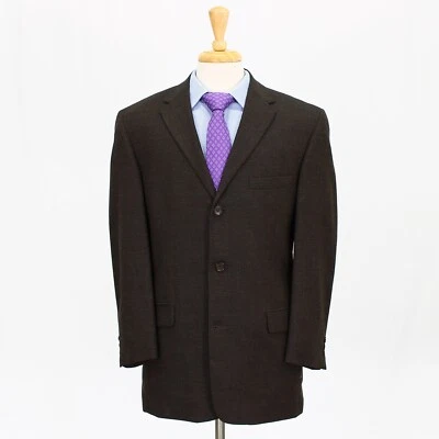 Kenneth Cole 40R Abrigo Deportivo Marrón Blazer Chaqueta Lana Sólida 3B Foto 1 de 4