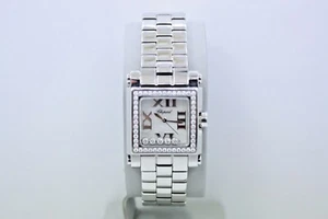 CHOPARD HAPPY SPORT II MINI SQUARE STAINLESS FACTORY DIAMOND WATCH 278516-3004 - Foto 1 di 12