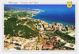 Postcard:  Aerial partial view -- Málaga --- Costa del Sol -- Spain - Picture 1 of 2