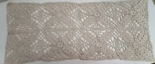 Off White Crocheted Decorative Rectangular Doiley 65cm x 28cm Table Mat
