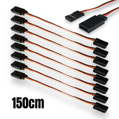✅ 1x Servokabel 150cm 1.5m Stecker Buchse Verlängerungskabel Futaba Robbe RC ✅ - Bild 1 von 4