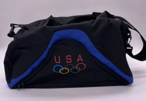 Vintage Black & Blue USA Olympic Rings Duffle Bag W/Shoulder Strap - Picture 1 of 13