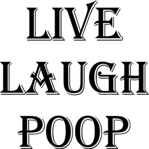 Live Laugh Poop - Vinyl Decal Home Décor 12" x 12" - Picture 1 of 1