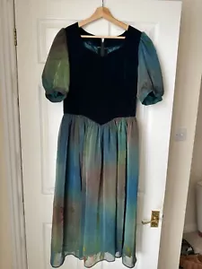 1980’s Handmade Green Velvet Ladies Dress Costume, Anna Frozen, Fairy costume - Picture 1 of 5