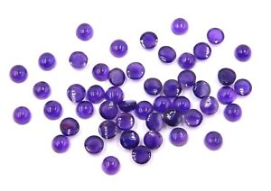 5 MM Natural Amethyst Round Cab Lot Loose Gemstone For Jewelry Making P-2376