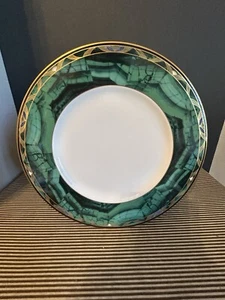 Lenox Kelly Accent Luncheon Plate -9” - Very FANCY Green Banded Trim, Fine China - Picture 1 of 3
