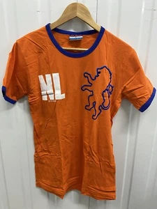 Kist Design Holland "NL" Fußball T-Shirt Ringer Tee orange blau Gr. XL - Bild 1 von 4