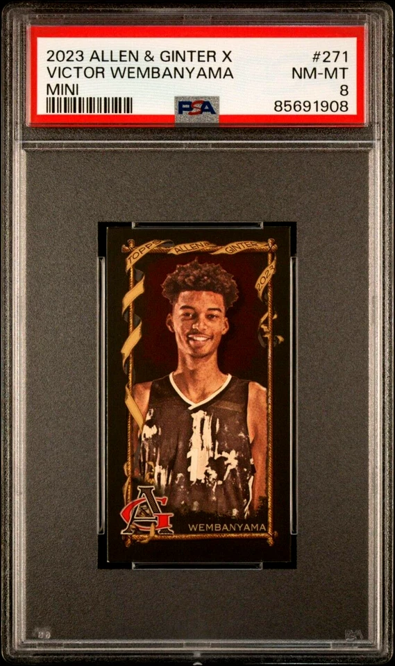 2023 Topps Allen & Ginter X MINI Victor Wembanyama Rookie Card #271 PSA 8 NM RC - Image 1 of 2