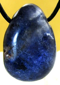 SAPHIR TROPFEN Trommelstein gebohrt EDELSTEIN ANHÄNGER Nr.66 - Bild 1 von 2