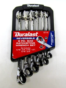 Duralast Reversible 6-pc SAE Ratcheting Wrench Set 64-115 - Picture 1 of 5